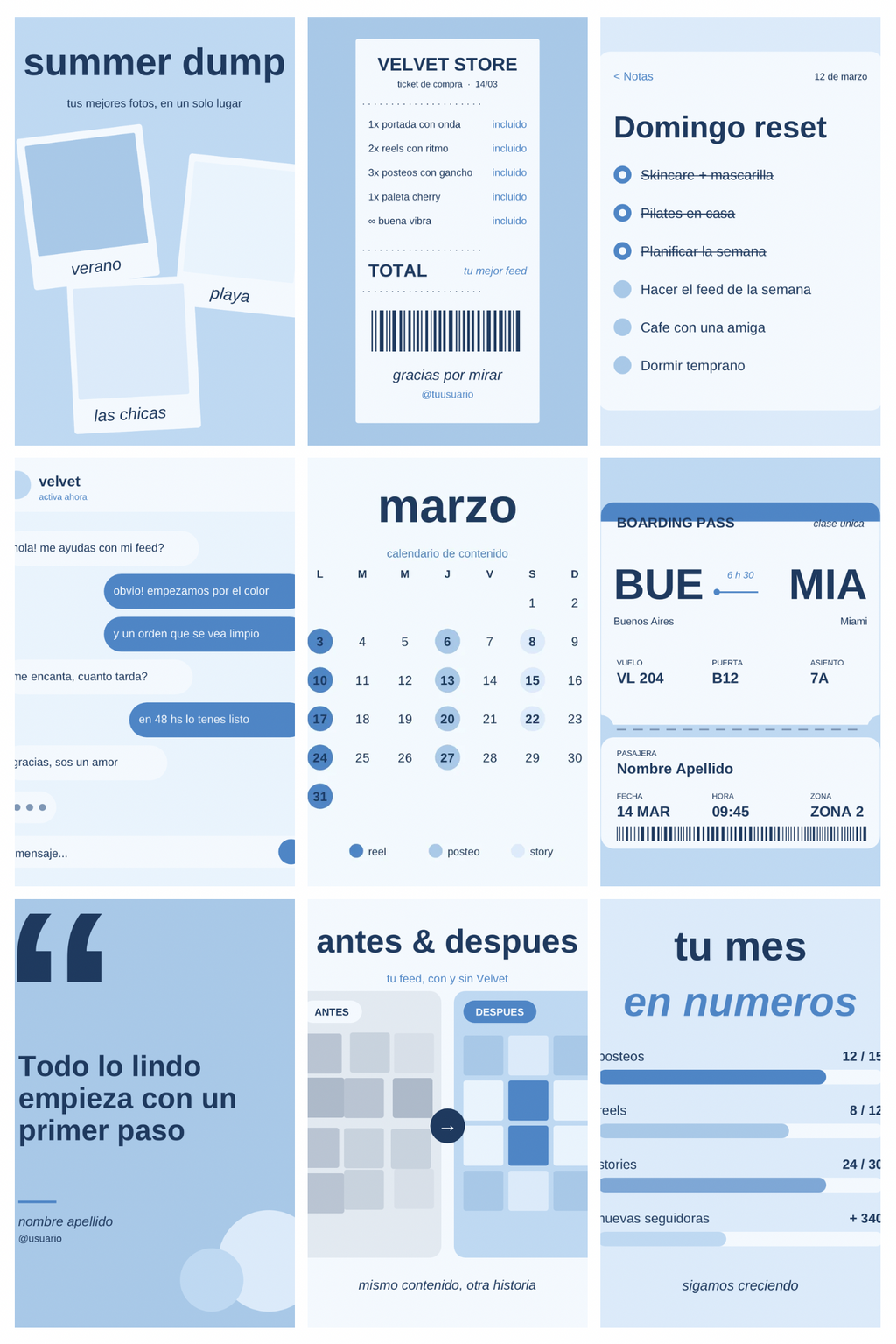 Pack Completo · +500 plantillas editables de Canva