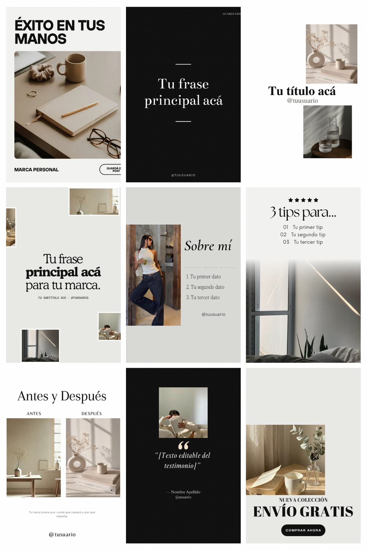 Pack Completo · +500 plantillas editables de Canva